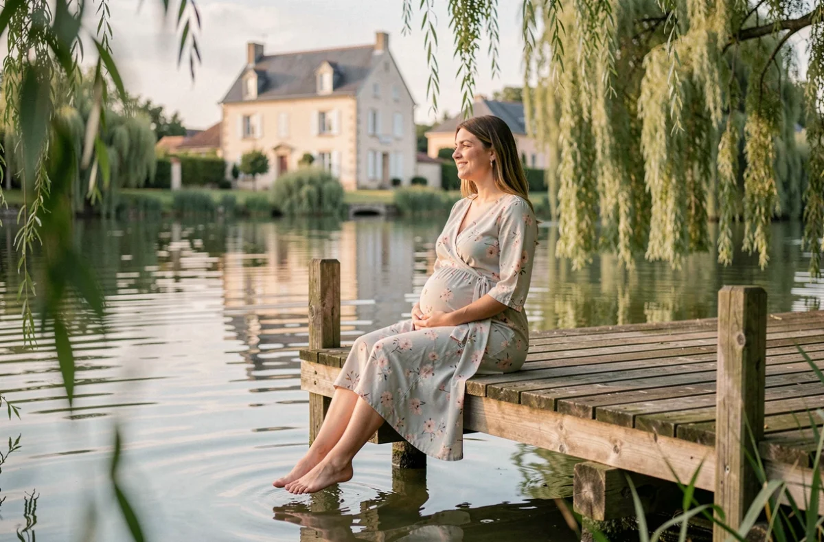 Séance photo grossesse à Sucé-sur-Erdre au bord de l'Erdre par Ines T. photographe