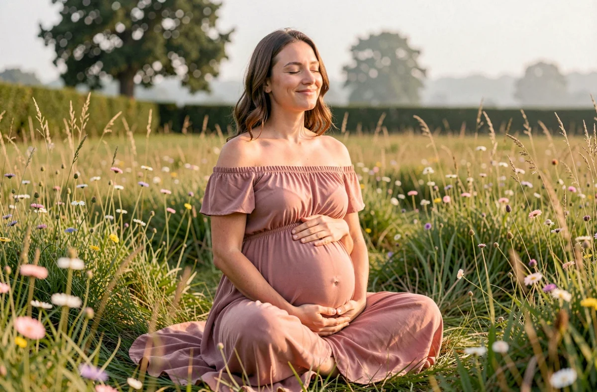 Séance photo grossesse en Loire-Atlantique dans les champs par Olenly Photographe